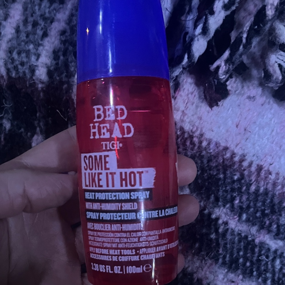 BedHead Some Like It Hot Heat Protection Spray - Red and Blue